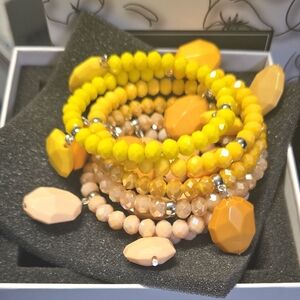 Sassy Jones Glass Spiral Bracelet Sunset